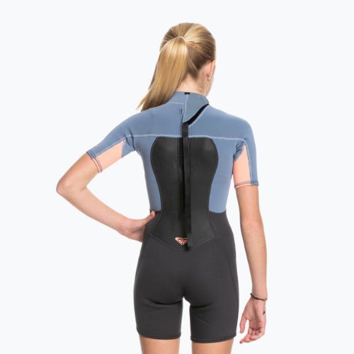 Spumă de înot pentru copii ROXY 2/2 Prologue Girl BZ SS SP FL 2021 cloud black/powderdgrey/sunglow