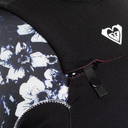 Costumul de neopren pentru femei ROXY 3/2 Elite XT ST Printed FZ GBS 2021 true black/black flowers