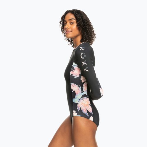 Costum de baie dintr-o singură piesă pentru femei ROXY Active Onesie 2021 anthracite zebra jungle