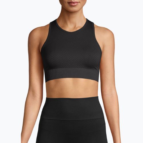 Casall Essential Block Seamless Sport top de antrenament pentru femei negru 22114