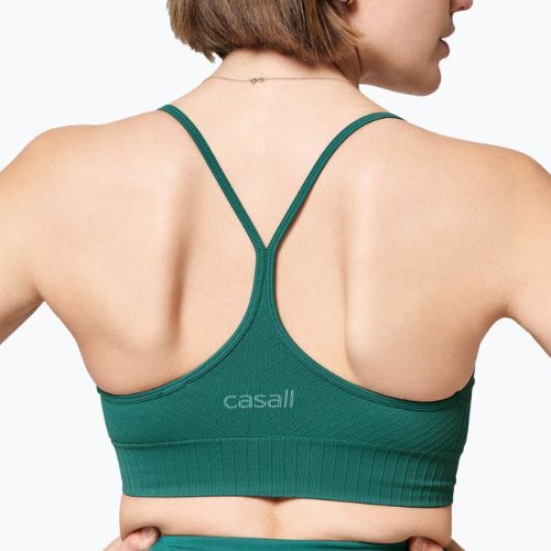 Casall Seamless Graphical Rib Sporturi fără cusături pentru femei bluză de antrenament verde 22210