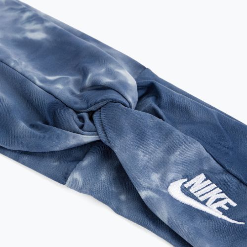Bandă de cap Nike Twist Knot Tie Dye albastru N1008232-421
