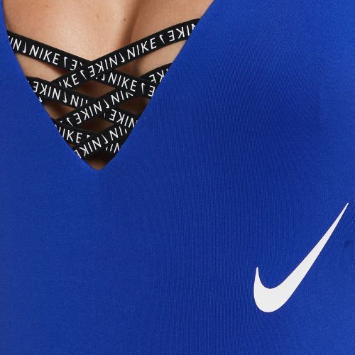 Costum de baie dintr-o singură piesă pentru femei Nike Sneakerkini U-Back albastru NESSC254-418