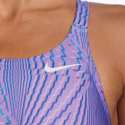 Costum de baie dintr-o singură piesă pentru femei Nike Hydrastrong Multi Print Fastback mov NESSD011-660