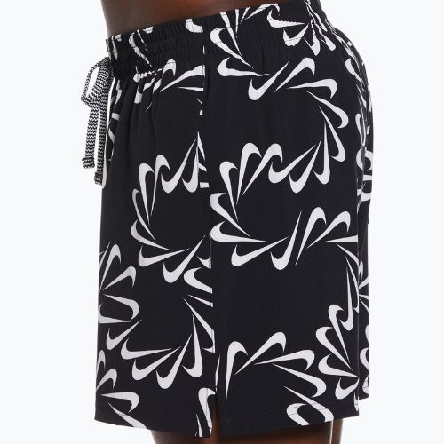 Pantaloni scurți de volei Nike Swoosh Line 5" pentru bărbați, negru NESSD509-001