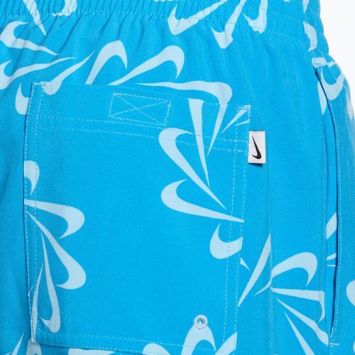 Pantaloni scurți de volei Nike Swoosh Line 5" pentru bărbați, albastru NESSD509-480