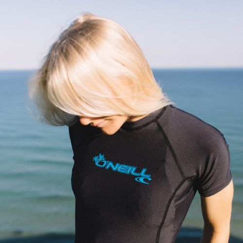 Cămașă de înot pentru femei O'Neill Basic Skins Rash Guard negru 3548
