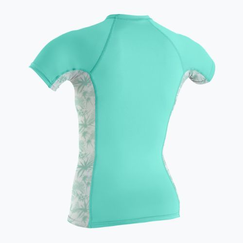 O'Neill Cămașă de înot pentru femei cu imprimeu lateral Rash Guard Turquoise 5405S