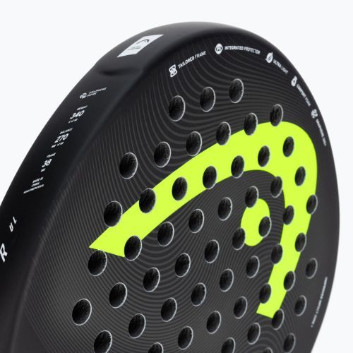 Rachetă de padel HEAD Zephyr UL 2023 negru și galben 225053