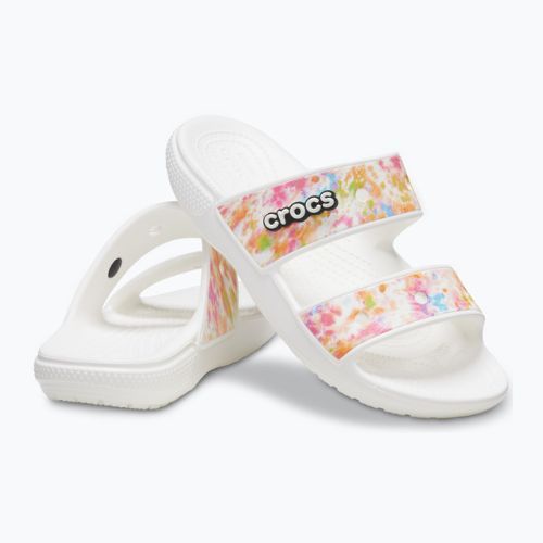 Sandale Crocs Classic Crocs Tie-Dye Graphic Sandale albe 207283-928 flip-flops