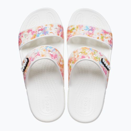 Sandale Crocs Classic Crocs Tie-Dye Graphic Sandale albe 207283-928 flip-flops