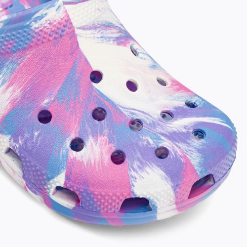 Șlapi pentru copii Crocs Classic Marbled Clog K pentru copii, culoare 207464-102