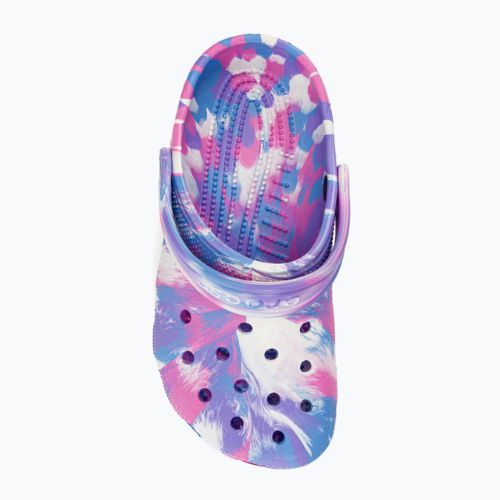 Șlapi pentru copii Crocs Classic Marbled Clog K pentru copii, culoare 207464-102