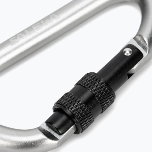 Salewa D-Shape Carbiner cu șurub gri 00-0000034102