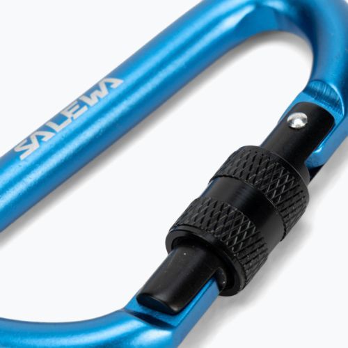 Salewa D-Shape Carbiner cu șurub albastru 00-0000034102