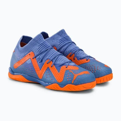PUMA Future Match IT+Mid JR ghete de fotbal pentru copii albastru/portocaliu 107198 01
