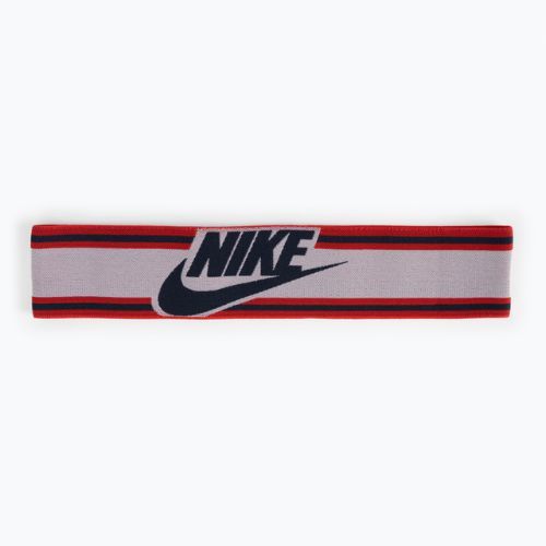 Bentiță elastică pentru bărbați Nike Elastic Headband alb și roșu N1003550-123