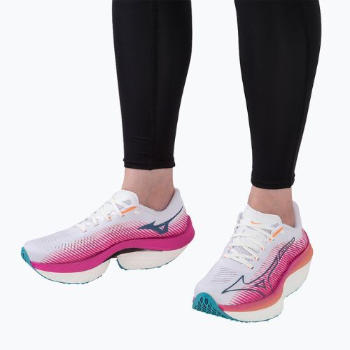 Mizuno Wave Rebellion Pro pantofi de alergare alb și roz J1GD231721