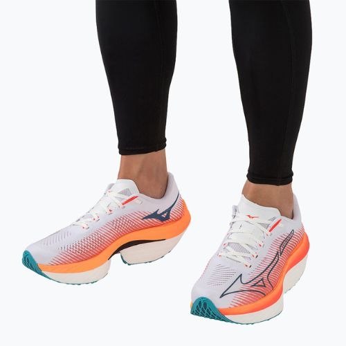 Mizuno Wave Rebellion Pro alb-portocaliu pantofi de alergare J1GC231701
