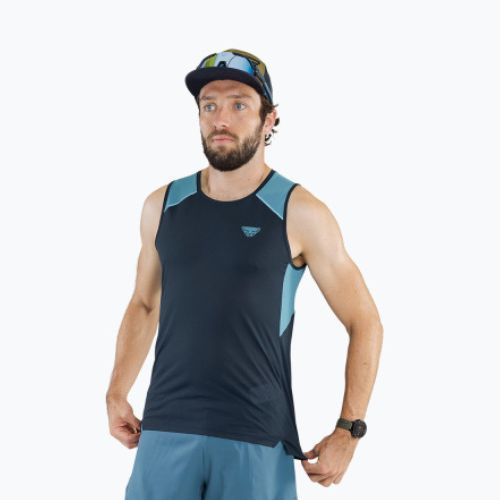 Tricou de alergare DYNAFIT Sky Tank pentru bărbați, albastru marin 08-0000071651