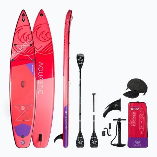 Placă SUP AQUASTIC Touring 12'6" roșie