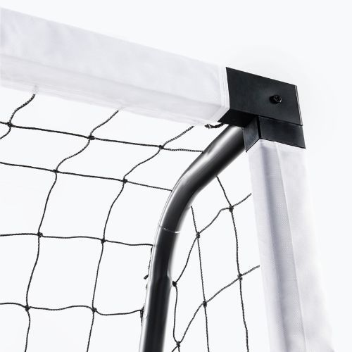 OneTeam One poartă de fotbal 300 x 200 cm din oțel galvanizat alb/negru