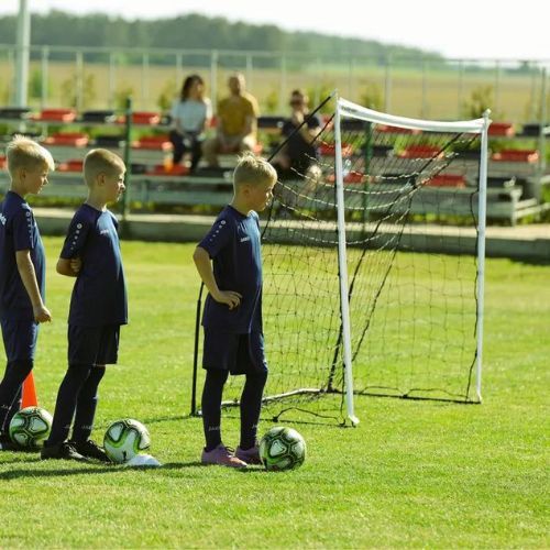 OneTeam Flex poartă de fotbal 240 x 150 cm alb OT-SNG2415