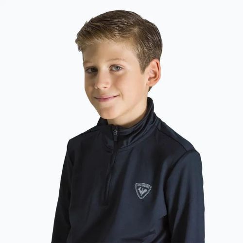 Rossignol Boy 1/2 Zip Warm Stretch pentru copii de schi pentru copii bluză de schi negru