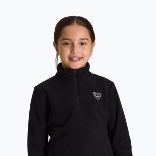 Rossignol Girl Fleece pentru copii de schi negru pulover de schi pentru copii