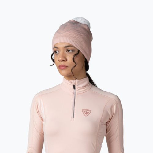 Bluză termică damă Rossignol Classique 1/2 Zip powder pink