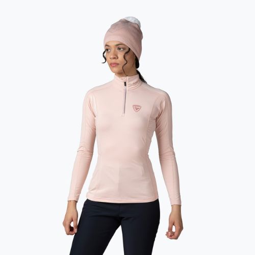 Bluză termică damă Rossignol Classique 1/2 Zip powder pink