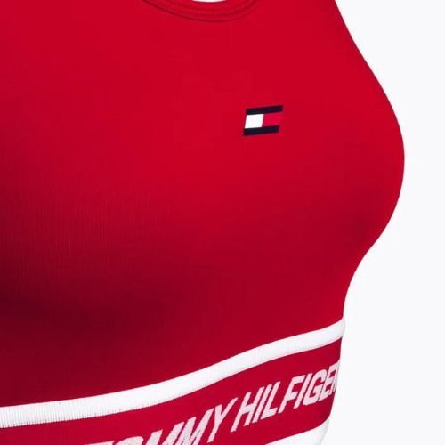 Tommy Hilfiger Mid Int Tape Racer Back sutien de fitness roșu