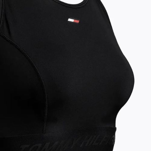 Tommy Hilfiger Mid Intensity Mid Intensity High Neck Core negru sutien de fitness negru