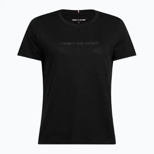 Tommy Hilfiger Performance Mesh Tee negru tricou de antrenament pentru femei