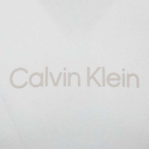 Hanorac cu glugă pentru bărbați Calvin Klein YAF alb strălucitor