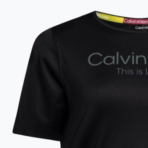 T-shirt Calvin Klein Knit pentru femei, tricou negru de frumusețe