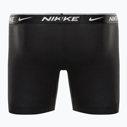 Chiloți de boxeri Nike Everyday Cotton Stretch Boxer Brief 3Pk MP1 pentru bărbați, alb/gri Heather / negru