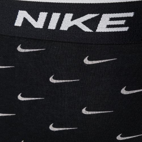 Boxeri pentru bărbați Nike Everyday Cotton Stretch Trunk 3Pk UB1 cu imprimeu swoosh/gri/albastru uni