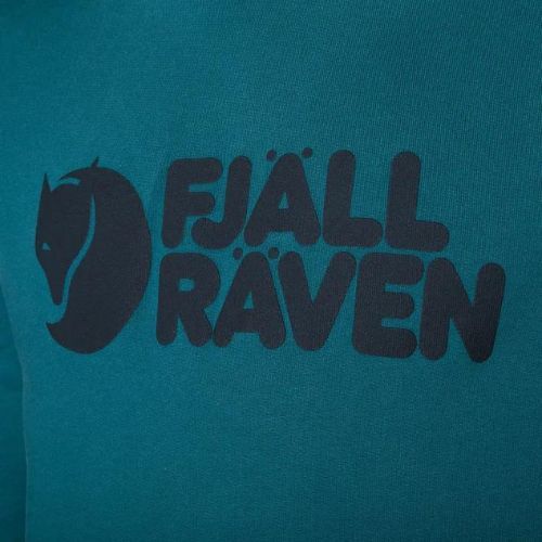 Bărbați trekking pulover Fjällräven Logo Hoodie adânc de mare