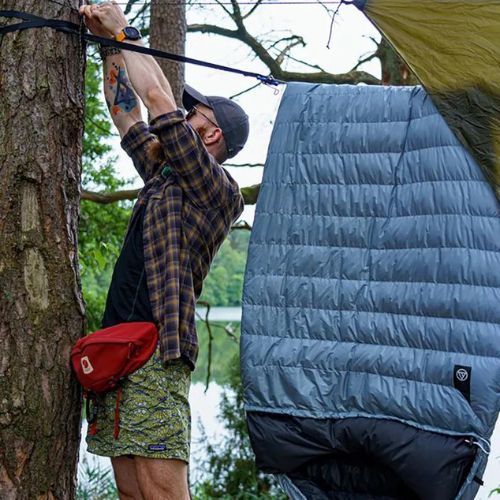 Sac de dormit AURA Nom 200 195 cm/dreapta din oțel