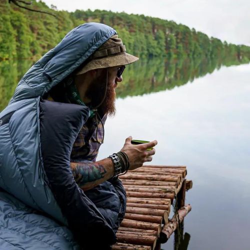 Sac de dormit AURA Nom 200 195 cm/dreapta din oțel