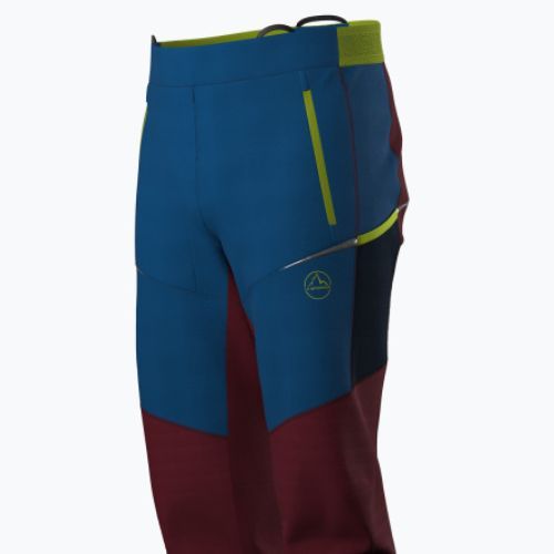 Pantaloni de trekking pentru bărbați La Sportiva Ikarus sangria/electric blue