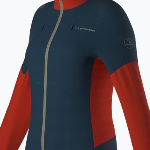 La Sportiva Session Tech Hoody pentru femei, albastru furtună/roșii de cireșe, bluză de trekking