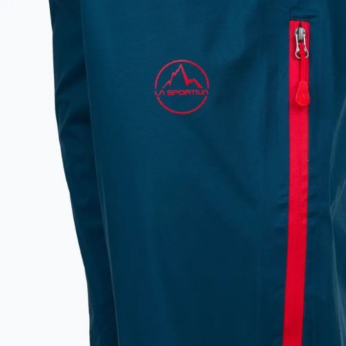 Pantaloni de drumeție La Sportiva Crizzle EVO Shell pentru femei, albastru furtună/roșii de cireșe, cu membrană, pentru drumeții La Sportiva Crizzle EVO Shell