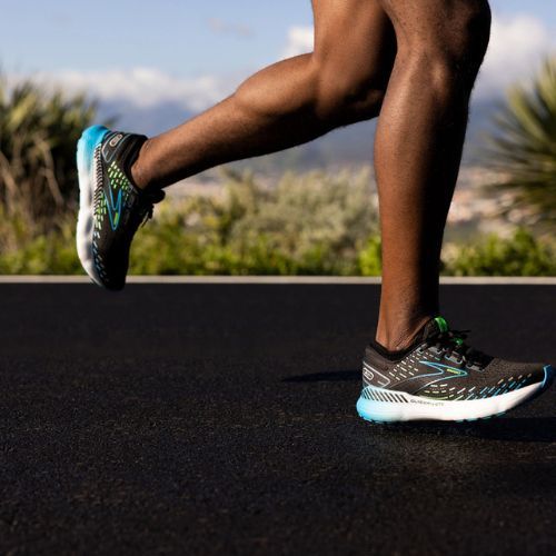 Brooks Glycerin GTS 20 pantofi de alergare pentru bărbați negru / Hawaiian ocean / verde