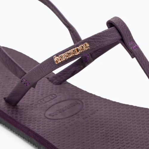 Sandale Havaianas You Riviera pentru femei, violet/negru/auriu