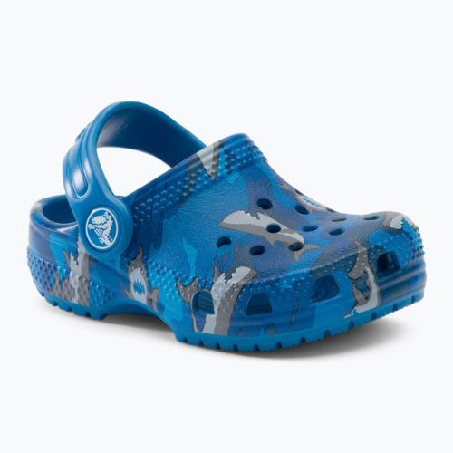 Crocs Classic Shark Clog prep albastru pentru copii flip-flops pentru copii