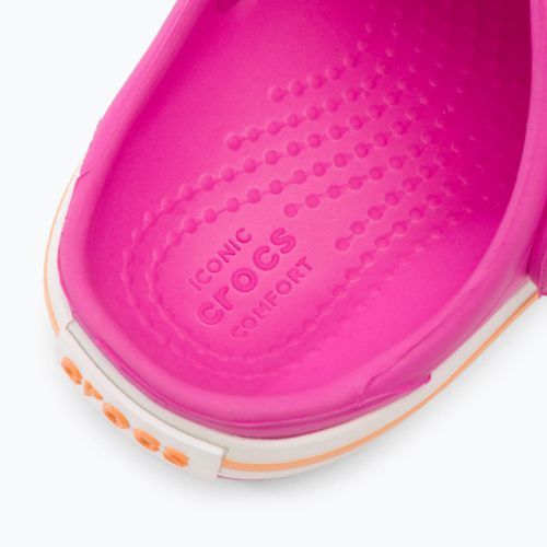 Șlapi Crocs Kids Crocband Clog roz electric/cantaloupe flip-flops