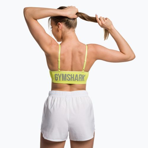 Gymshark Flex Strappy Sports glitch sutien de fitness cu bretele galben marl