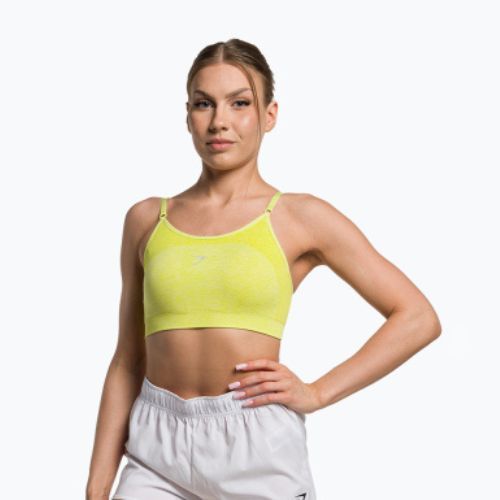 Gymshark Flex Strappy Sports glitch sutien de fitness cu bretele galben marl